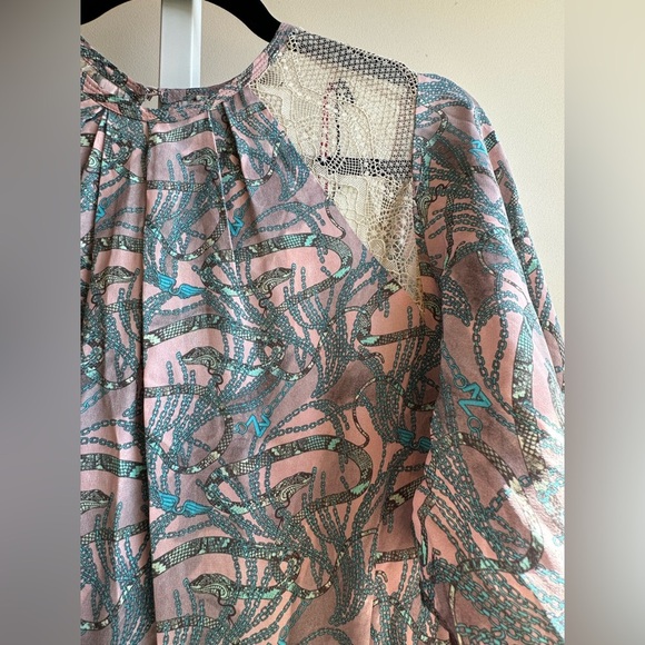 NWT ZADIG & VOLTAIRE Rielle Snake Chaines
Silk-blend Dress L Lace Pastels - Picture 5 of 14
